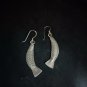 FINE SILVER EARRINGS CRAFT VINTAGE DANGLES 3g Unique Fish Shaped charms #RE165