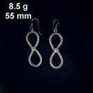 FINE SILVER EARRINGS CRAFT VINTAGE DANGLES 8g Charming Lost in Time #RE289