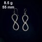 FINE SILVER EARRINGS CRAFT VINTAGE DANGLES 8g Charming Lost in Time #RE289