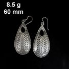 FINE SILVER EARRINGS CRAFT VINTAGE DANGLES 8g UNIQUE Craftsmanship #RE203
