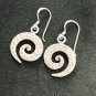 FINE SILVER EARRINGS CRAFT VINTAGE WOMEN DANGLES 6g SPIRAL CHARMS #REE69