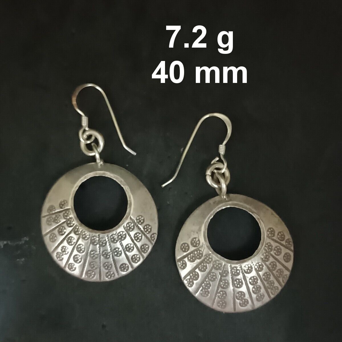 FINE SILVER EARRINGS CRAFT VINTAGE WOMEN DANGLES 7g Eternal Grace #RE128