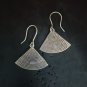 FINE SILVER EARRINGS CRAFT VINTAGE DANGLES 7g Geometric Engraved PATTERN #RE207