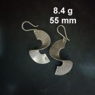 FINE SILVER EARRINGS CRAFT VINTAGE DANGLES 8g Glistening Shadows Time #RE291