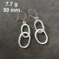FINE SILVER EARRINGS CRAFT VINTAGE WOMEN DANGLES 7g CHAIN CHARMS #REE94