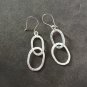 FINE SILVER EARRINGS CRAFT VINTAGE WOMEN DANGLES 7g CHAIN CHARMS #REE94