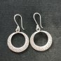 FINE SILVER EARRINGS CRAFT VINTAGE WOMEN DANGLES 8g HOOP CHARMS #REE67