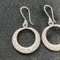 FINE SILVER EARRINGS CRAFT VINTAGE WOMEN DANGLES 8g HOOP CHARMS #REE67