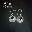 FINE SILVER EARRINGS CRAFT VINTAGE DANGLES 4g Tribal Touch MINI HOOP #RE183