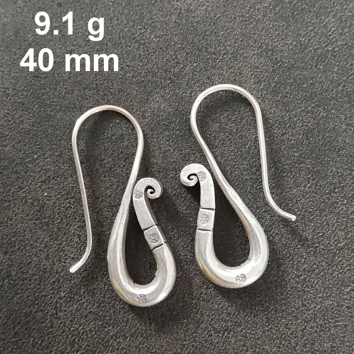 FINE SILVER EARRINGS CRAFT VINTAGE WOMEN DANGLES 9g EGYPYTIAN STYLES #REE81