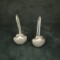 FINE SILVER EARRINGS CRAFT VINTAGE DANGLES 2g UNIQUE MINI SHELL HOOK #RE196