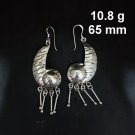 FINE SILVER EARRINGS CRAFT VINTAGE DANGLES 10g Bohemian Intricate #RE256
