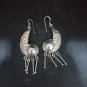 FINE SILVER EARRINGS CRAFT VINTAGE DANGLES 10g Bohemian Intricate #RE256