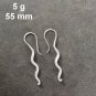 FINE SILVER EARRINGS CRAFT VINTAGE WOMEN DANGLES 5g SERRATED STICK #REE95
