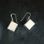 FINE SILVER EARRINGS CRAFT VINTAGE WOMEN DANGLES 5g CLASSIC CUBE #RE137