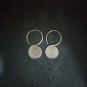 FINE SILVER EARRINGS CRAFT VINTAGE DANGLES 6g Tribal Inspired SPIRAL #RE199