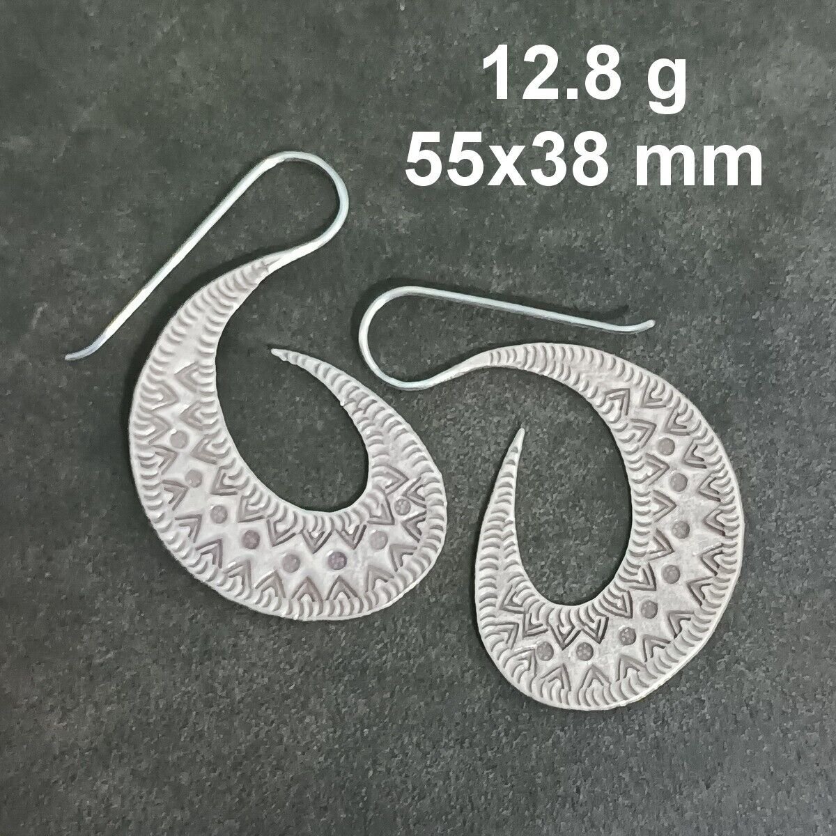 FINE SILVER EARRINGS CRAFT VINTAGE WOMEN DANGLES 12g BIG BAIT HOOK  #RE100
