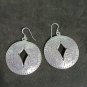 FINE SILVER EARRINGS CRAFT VINTAGE WOMEN DANGLES 12g BIG ROUND CHARMS #RE122