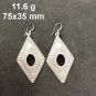 FINE SILVER EARRINGS CRAFT VINTAGE WOMEN DANGLES 11g BIG ATTEND CHARMS #REE96