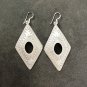FINE SILVER EARRINGS CRAFT VINTAGE WOMEN DANGLES 11g BIG ATTEND CHARMS #REE96