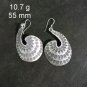 FINE SILVER EARRINGS CRAFT VINTAGE DANGLES 10g Enchanted Pattern #RE216