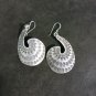 FINE SILVER EARRINGS CRAFT VINTAGE DANGLES 10g Enchanted Pattern #RE216