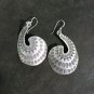 FINE SILVER EARRINGS CRAFT VINTAGE DANGLES 10g Enchanted Pattern #RE216