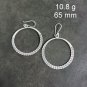 FINE SILVER EARRINGS CRAFT VINTAGE DANGLES 10g Shimmering Memories Hoop #RE226