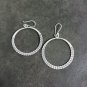 FINE SILVER EARRINGS CRAFT VINTAGE DANGLES 10g Shimmering Memories Hoop #RE226