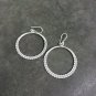 FINE SILVER EARRINGS CRAFT VINTAGE DANGLES 10g Shimmering Memories Hoop #RE226