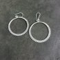 FINE SILVER EARRINGS CRAFT VINTAGE DANGLES 10g Shimmering Memories Hoop #RE226