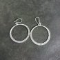 FINE SILVER EARRINGS CRAFT VINTAGE DANGLES 10g Shimmering Memories Hoop #RE226