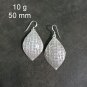 FINE SILVER EARRINGS CRAFT VINTAGE DANGLES 10g Celestial pattern #RE213