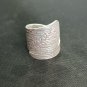 FINE SOLID SILVER RING ADJUSTABLE SIZE VINTAGE 6g ROLL OLIVE BAND #RR034