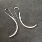 FINE SILVER EARRINGS CRAFT VINTAGE WOMEN DANGLES 13g LONG LENGTH HOOK #REE83