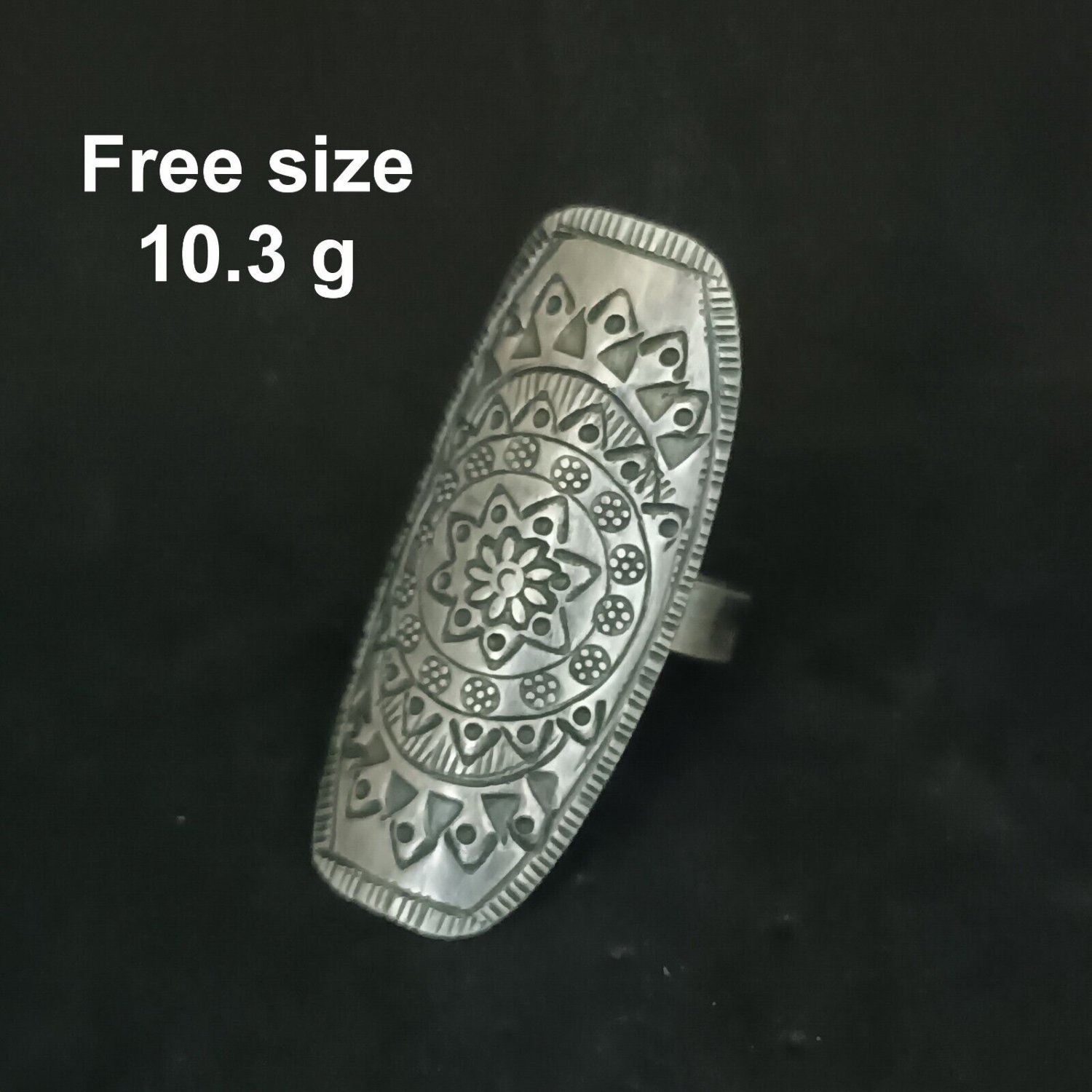 Fine Silver Rings craft Adjustable Free Size Vintage Timeless Artistry V01