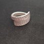 FINE SOLID SILVER RING ADJUSTABLE SIZE VINTAGE 6g ROLL OLIVE ENGRAVED #RR010
