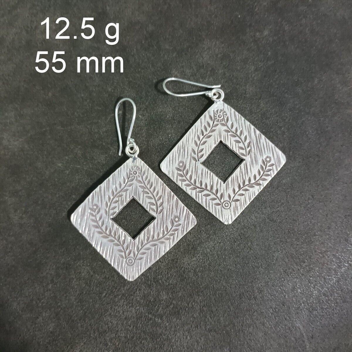 FINE SILVER EARRINGS CRAFT VINTAGE DANGLES 12g Timeless Elegance #RE208