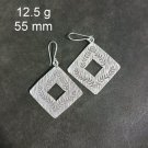 FINE SILVER EARRINGS CRAFT VINTAGE DANGLES 12g Timeless Elegance #RE208