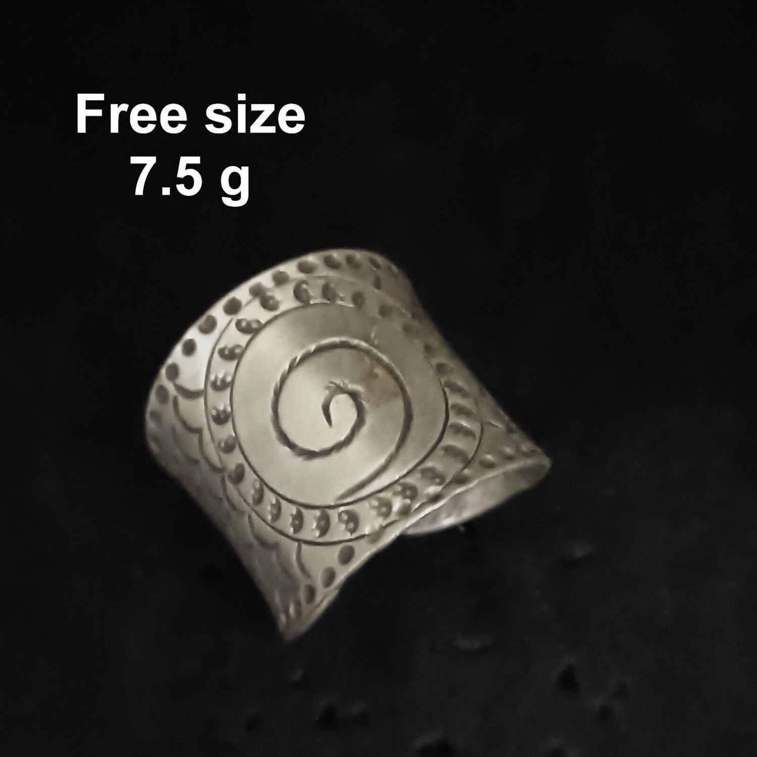 Fine Silver Rings craft Adjustable Free Size Vintage Timeless Artistry V10