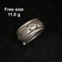 Fine Silver Rings craft Adjustable Free Size Vintage Timeless Artistry V03