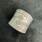 FINE SOLID SILVER RING ADJUSTABLE SIZE VINTAGE 7g SUNFLOWER ENGRAVED #RR038