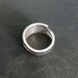 FINE SOLID SILVER RING ADJUSTABLE SIZE VINTAGE 7g TRIPLE ROLL COIL BAND #RR028
