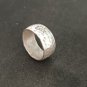 FINE SOLID SILVER RING FIX SIZE VINTAGE 5g HAMMERED BAND #RR026