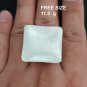 FINE SOLID SILVER RING FIXED SIZE VINTAGE 11g BIG SQUARE BAND #RR068