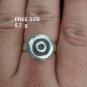 FINE SOLID SILVER RING FIXED SIZE VINTAGE 5g ROUND RADIAL BAND #RR057
