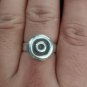 FINE SOLID SILVER RING FIXED SIZE VINTAGE 5g ROUND RADIAL BAND #RR057