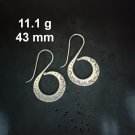 FINE SILVER EARRINGS CRAFT VINTAGE DANGLES 11g Whimsical spiral Vibes #RE301