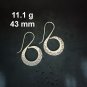 FINE SILVER EARRINGS CRAFT VINTAGE DANGLES 11g Whimsical spiral Vibes #RE301