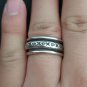 FINE SOLID SILVER RING ADJUSTABLE SIZE VINTAGE 9g ROLL BAND ENGRAVED #RR016